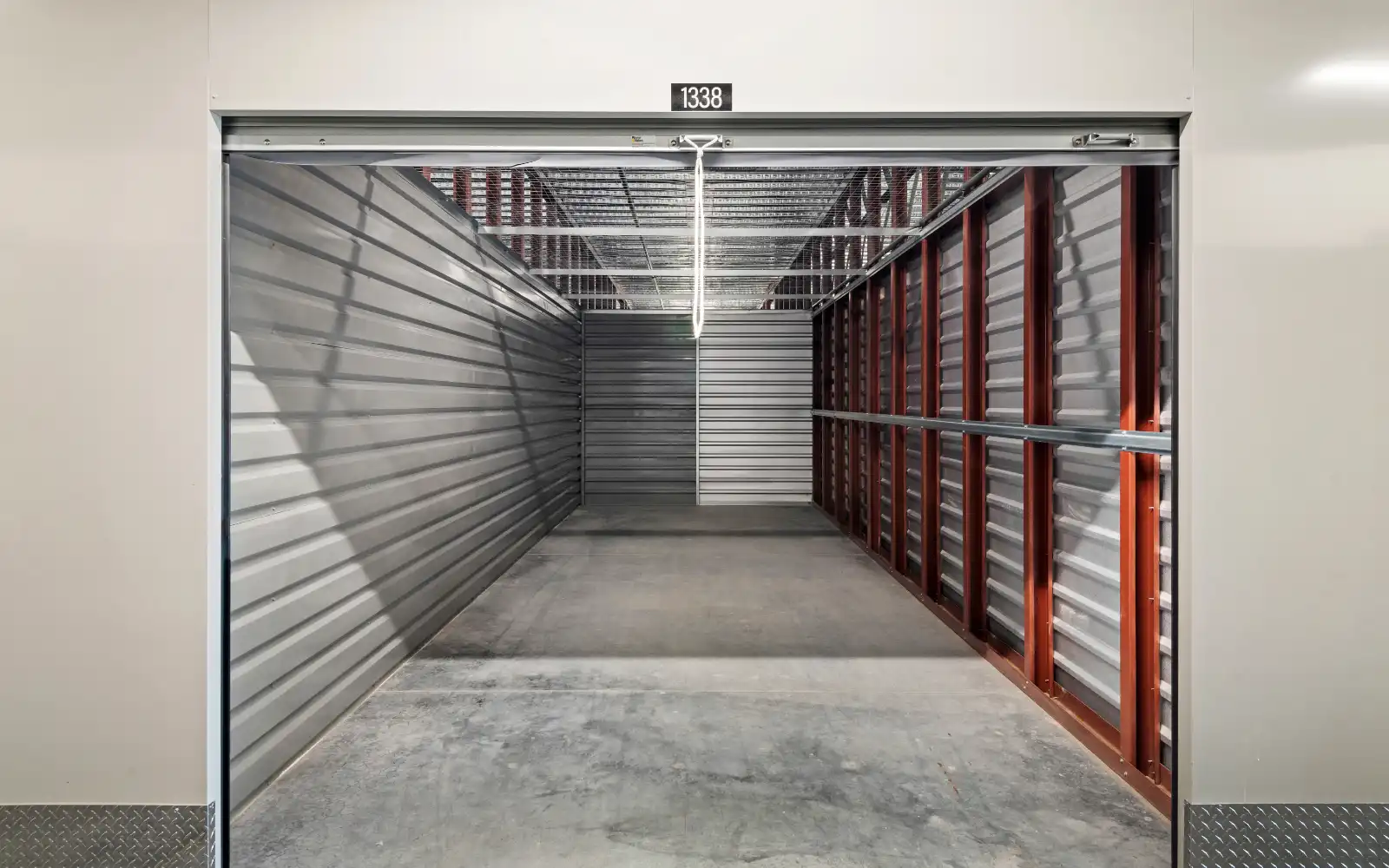 inside view of a climate controlled unit, 10 foot by 20 foot KeepWell Storage. 
